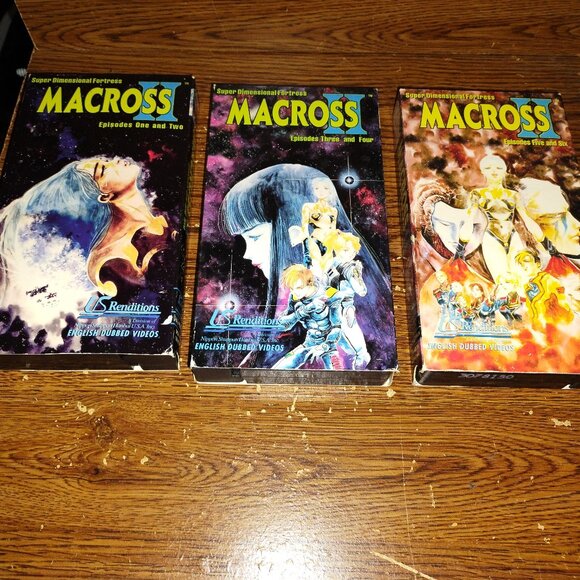 Super Dimensional Fortress Macross II 3-tape VHS Bundle (US Renditions, Dubbed) - Picture 1 of 6